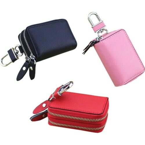Newest PU Leather Men & Women Car Key Bag Wallet Multi Function Key Case Fashion Housekeeper Holders Keychain
