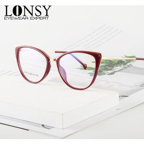 LONSY Sexy Cat Eye Photochromism Reading Glasses Gray Blue Purple Brown Pink Cateye Frame Women Presbyopic Eyeglass Diopters