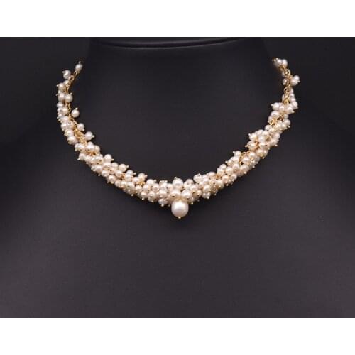 Original Design Handmade Natural Freshwater Pearl Charm Necklace Party High Quality Bow Cute Jewelry For Women Girl Collar New