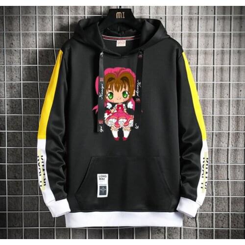 Card Captor Anime Hoodie Men/Women Popular Harajuku Hoodeds Pullover Streetwear Casual Fake Two-Piece coat jacket