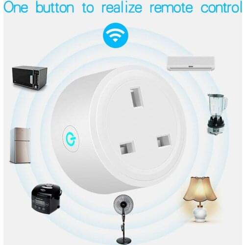 16A UK WiFi Smart Plug Socket With Power Metering Energy Monitor UK Plug SmartLife APP Voice Control Work With Alexa Google Home