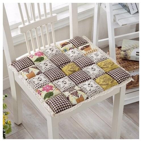 Thickened Square Seat Cushion Modern Dinning Chair Office Cotton Edge Seat Comfortable Pad Lace Computer Cushion Chair Cushion
