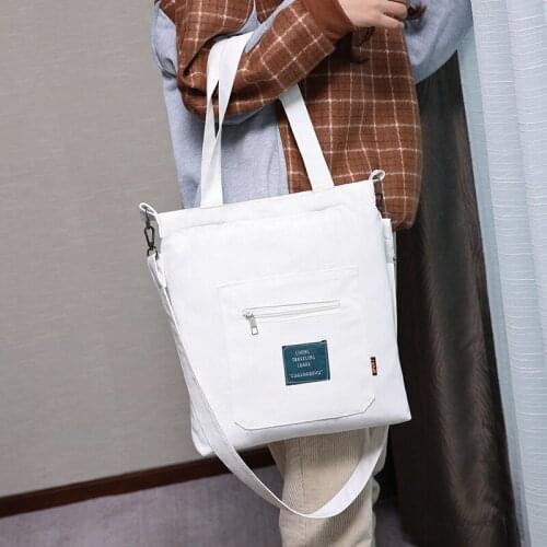 Handbag Large Capacity Canvas Womens Bag Fashion Style Ladies Shoulder Bags Casual Portable Shopping Tote Ins Shopping Girl Bag