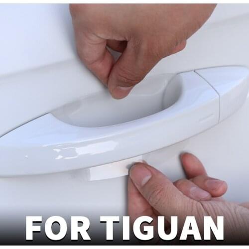 Door handle door bowl protective film TPU handle film decoration For VW Volkswagen Tiguan mk2 201617 2018 2019 2020 Accessories