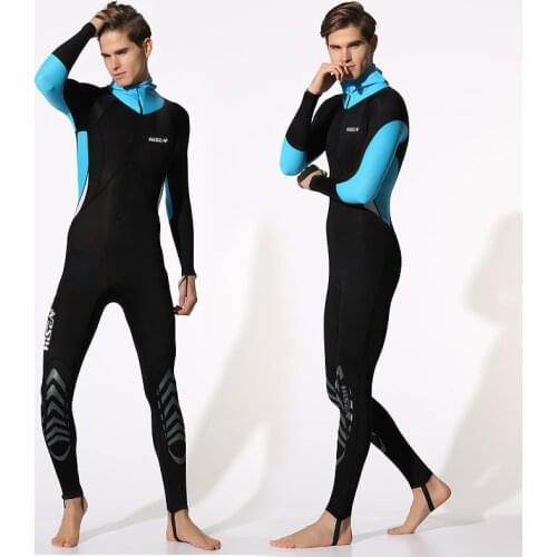 Womens Mens Full Body Scuba Surfing Diving SwimSuit One Piece Jumpsuit Snorkeling Front Zip Spearfishing Wet Suit Rash Guard