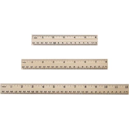 15CM 20CM 30CM Multi-function Wooden Ruler Double Sided Sewing Patchwork Feet Tailor Yardstick Cloth Cutting Rulers