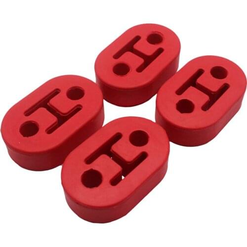 4pcs Universal Car Exhaust Mounting Bracket Hanger Repair Rubber 2 Holes
