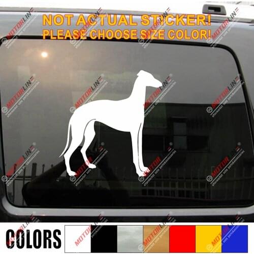 Greyhound Dog Puppy Decal Sticker Car Vinyl pick size color no bkgrd a