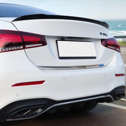 FOR New W177 Spoiler Benz A Class Sedan A180 A200 A35 Car Trunk Rear Black Wing ABS Spoiler Accessories 2019 2020 2021 Sports
