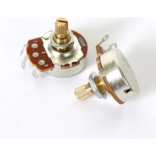 Donlis Guitar pots parts 15mm brass shaft A250K/B250K/A500K/B500K 24MM Guitar potentiometer guitarra