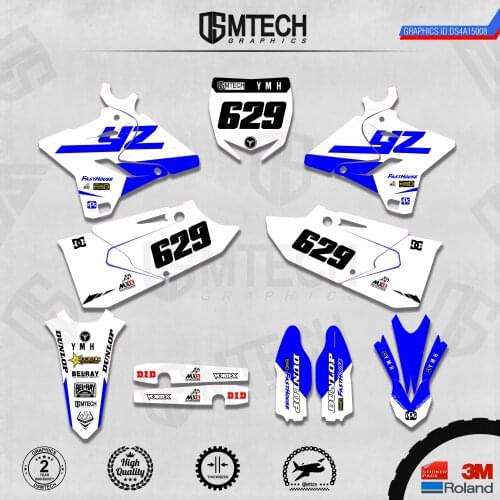 DSMTECH Customized Team Graphics Backgrounds Decals 3M Custom Stickers For YZ125-250 Two Stroke 2015-2019 008