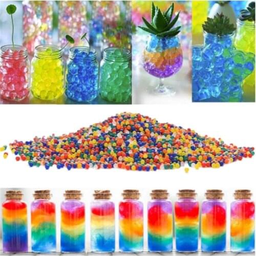 1000/5000pcs Hydrogel Gel Crystal Mud Soil Polymer Water Beads Flower Wedding Decoration Polymer Growing Water Balls Home Decor