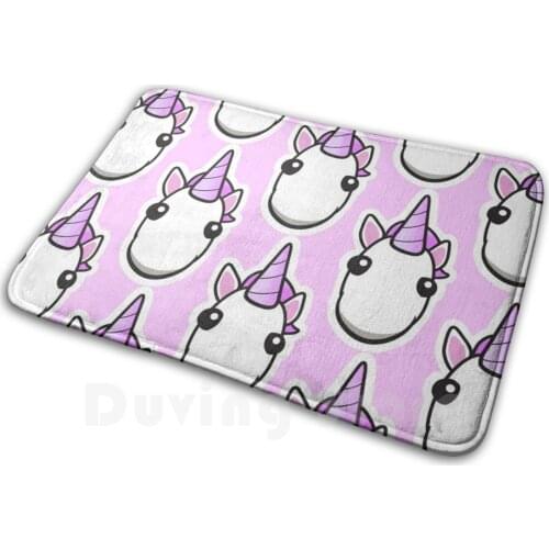Unicorn Pet - Adopt Me Mat Rug Carpet Anti-Slip Floor Mats Bedroom Unicorn Adopt Me Adopt Pet Unicorn Head Pink Unicorn Girl