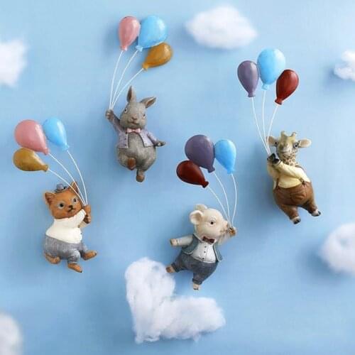 "Creative Home Decoration Animal Balloon Bedroom Decor Large Resin Craft Wall Hanging 3D Style Is Smart Device Theme Material"