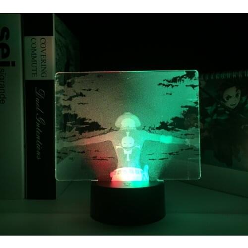 Man With Skull Pattern On The Back Wear Hat 3D Lamp Visual Illusion Acrylic Light Guide Plate for Couple Festival Birthday Gifts