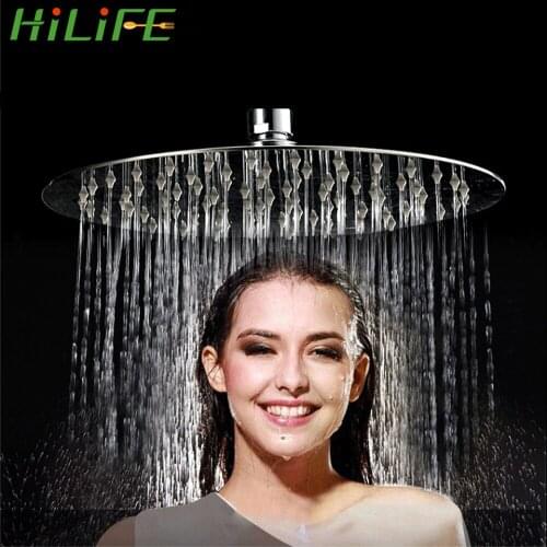 HILIFE Ultra-thin Shower Heads Rainfall Shower Head Top Bathtub Sprayer Stainless Steel Bathroom Accessories Round and Square