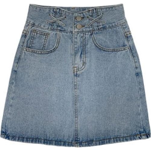 New Summer Mujer Womens Skirts High Waist Denim Female Skirt A Line Short Hips Skirt Trendy Lady Slim Night Club Lady Skirt