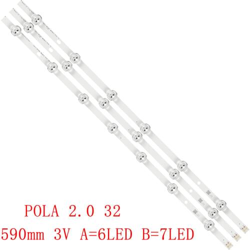 New kit) 3 PCS 6/7LED 590mm LED backlight strip for LG Innotek POLA2.0 32 inch A B type 32LN5100 32LN545B HC320DXN AGF78399401