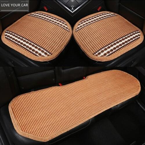 Car seat summer cooling pad three-piece breathable and ventilated seat car without backrest single-piece summer seat cushion