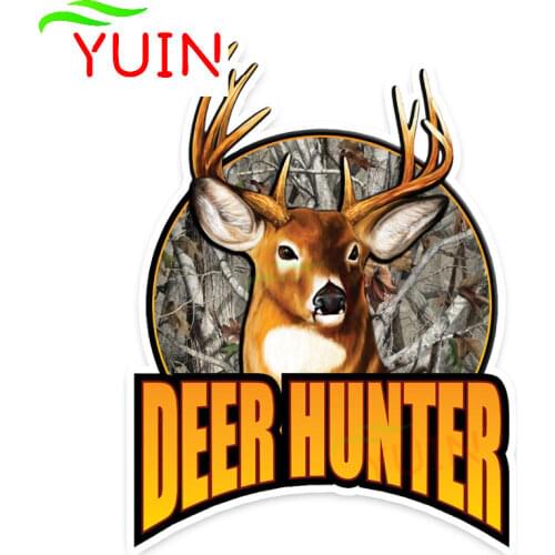 Deer Hunter Decal Hunting Car Sticker Fashion Decoration PVC Motorcycle Auto Accessories Waterproof Sunscreen Decals 16*12cm