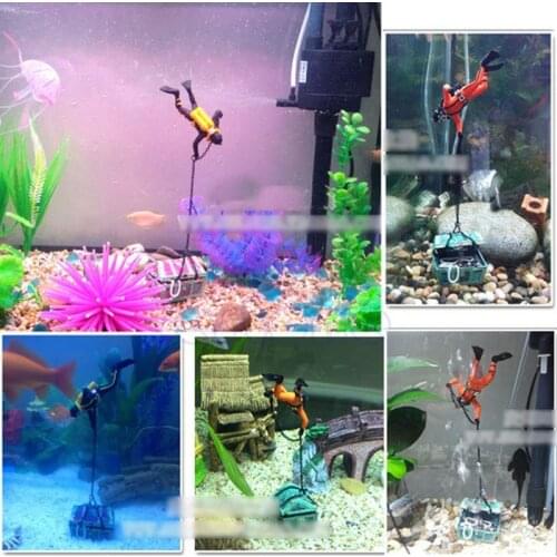 Fish tank landscaping Treasure hunting frogman Aquarium oxygenation treasure box aquarium decoration fish tank decoration