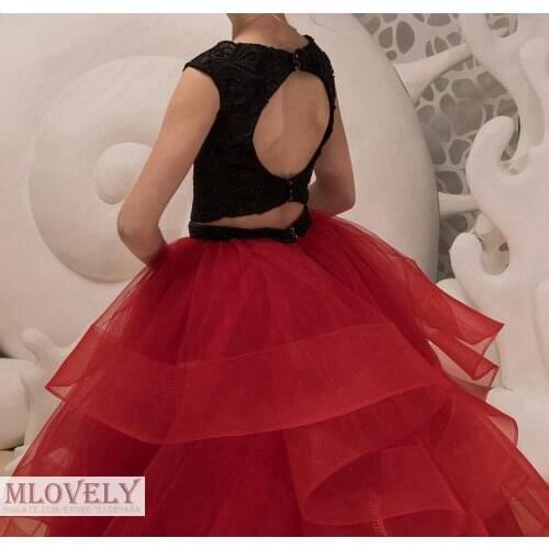 Lovely Princess Ball Gown Kids Pageant Dress with Black Jacket and Open Back Details for Girls