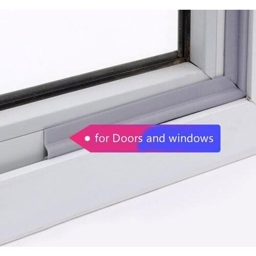 Dustproof Self Adhesive Window Gap Hardware 2M Wearable Sliding Window Weather Strip Soundproofing Foam Door Bottom Seal Tape