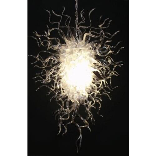 Romantic designed modern style white clear glass crystal chandelier