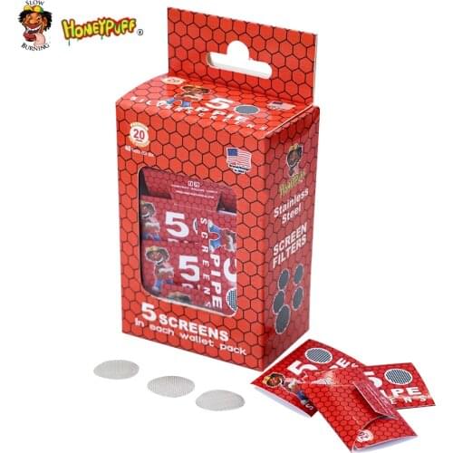 HONEYPUFF 40 pack/box 20MM Metal Screen Tobacco Smoking Pipe Screen Mesh Smoke Accessories Total 200pcs