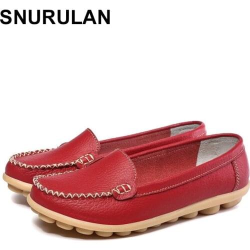 SNURULANWomen shoes women brand genuine leather shoes casual flat platform shoes women moccasins women oxford shoes newE086