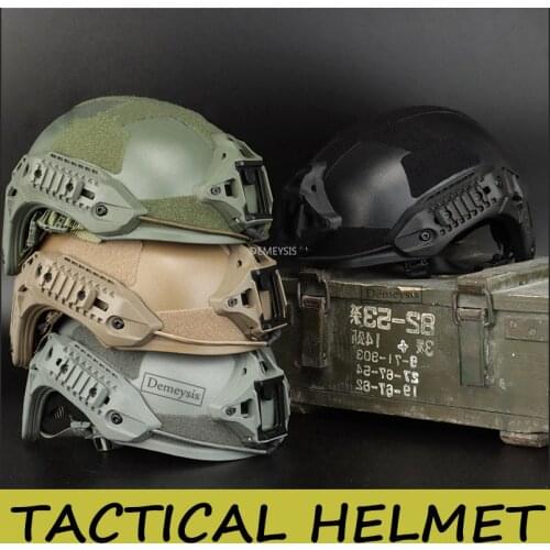 Tactical Helmet with Side Rails and NVG Mount,Fast MICH Cs Game Helmets for Airsoft Paintball Hunting Shooting Outdoor Sports