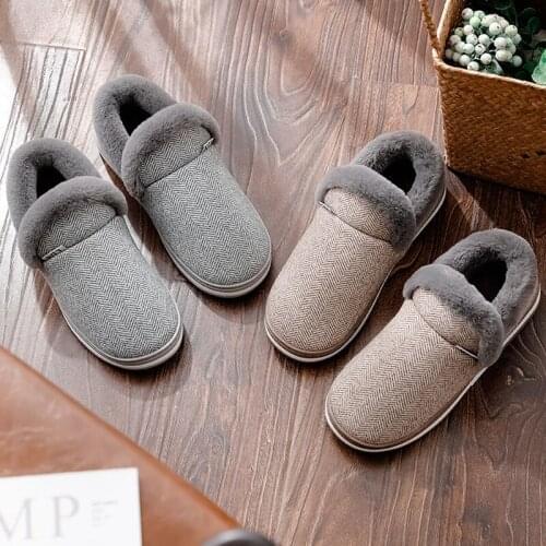 Women Winter Outdoor Bag Heel Slippers Fleece Warm Plush Home Slipper Autumn Cute Shoes House Flat Soft Silent Slides
