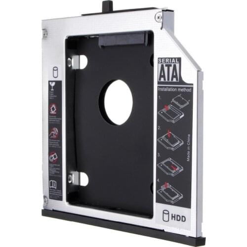 WZSM New 2nd HDD SSD Hard Drive Caddy Adapter frame for IBM Thinkpad T420 T420i T510 T510i T520 Removable Faceplate