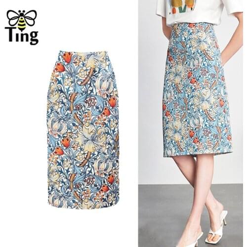 Tingfly Retro Elegant Women Skirts High End France Vintage Omighty Lady Office Work Skirt Saia Zaful Trendy Midi Bottoms Clothes