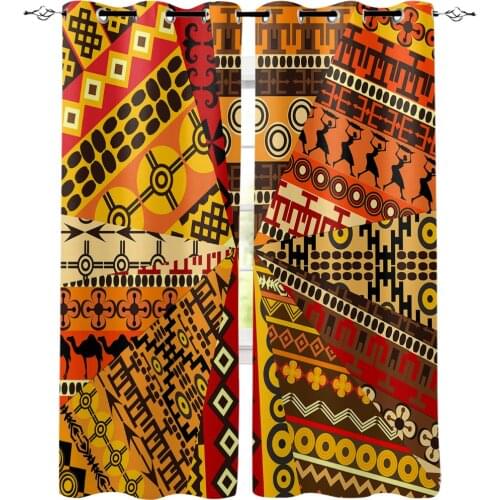 South African Traditional Ethnic Style Curtains Kitchen Decor Items Window Curtains for Living Room Bedroom Curtain Panel
