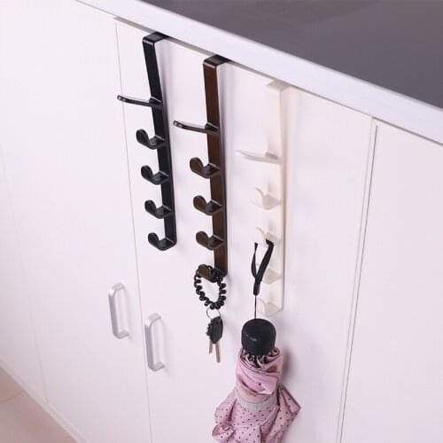 1 Pcs Bedroom Door Hanger Clothes Hanging Rack Plastic Home Storage Organization Hooks Over The Door Purse Holder for Bags Rails