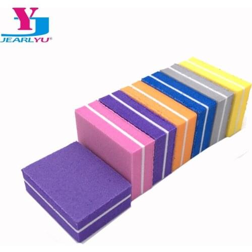 10Pcs Mini Nail File Block Double Side Nail Files Buffer 100/180 Lime a Ongle Nail Art Tools Washable Buffing Sanding Art Files