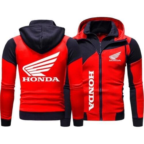 2021 Spring Winter Honda Car Logo Print Hoodie Men‘s Sweatshirt Harajuku Casual Pollover High Quality Zipper Hoodie Men Clothing