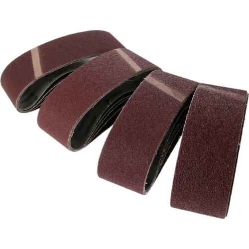 5Pcs 533*75mm Abrasive Sanding Belts Paper Grit 40/60/80/120 Air Belts Sander Grinder for Drill Grinding Polishing Power Tools