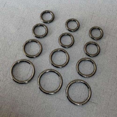 50 Pcs/Lot 15mm 20mm 25mm 32mm O Ring Metal Buckle for Handbag Strap Dog Chain Webbing Snap Clasps Purse Bag Handle OR69506