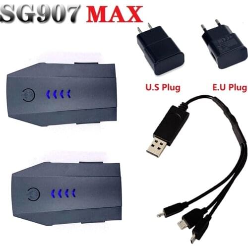 7.6V 2600mAh Lipo Battery and Charger For SG907MAX SG-907 MAX Drones 5G GPS Smart Anti-Shake RC Quadcopter Spare Parts