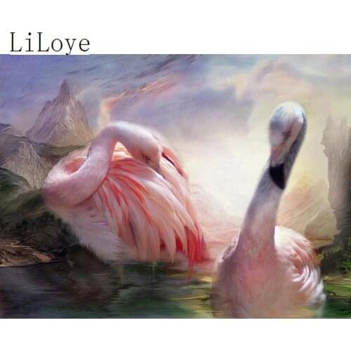 LI LOYE The stork 5D DIY Diamond Embroidery Square Diamond Painting Cross Stitch Full Mosaic Crafts Needlework Decor Gift FZ314