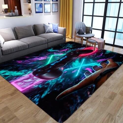 New Child Room Play Rugs Cartoon Gamer Controller pattern Carpets for Living Room Bedroom Area Rug Anime 3D Printed Kid Game Mat
