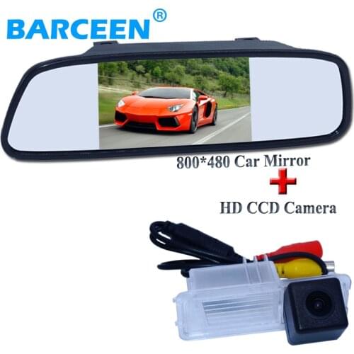 Night vision function for special car rear view camera and car mirror monitor 5" for Volkswagen GOLF 6 /Magotan