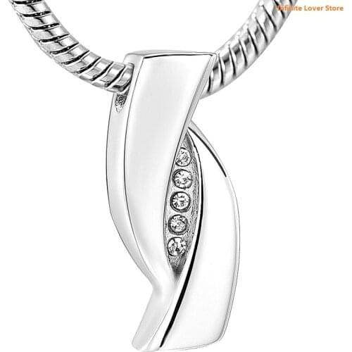 IJD12838 Love Infinity Heart Crystal Urn Pendant Necklace for Ashes,Wholesale Cremation Jewelry for Ashes or Memorial