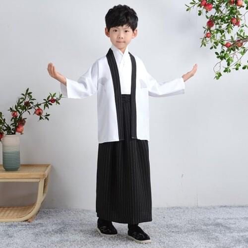 Child kimono Childrens boy samurai clothes national wind Japanese traditional costume stage costume kids performance costume