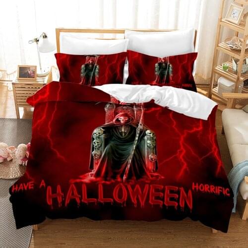 3D Bedding Set Skull Print Design Duvet Cover Sets King Queen Twin Size Dropshipping Halloween Christmas New Year gifts