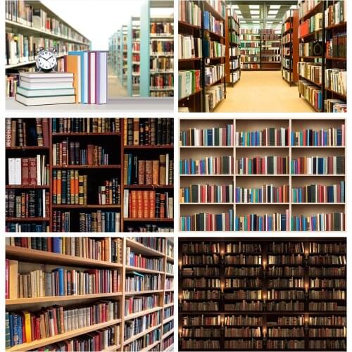 Laeacco Old Wooden Shelf For Books Room Library Decor Portrait Photography Background Photo Backdrop For Photo Studio Photocall