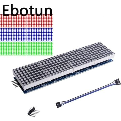 MAX7219 Dot Matrix Module For Arduino Microcontroller 4 In One Display with 5P Line