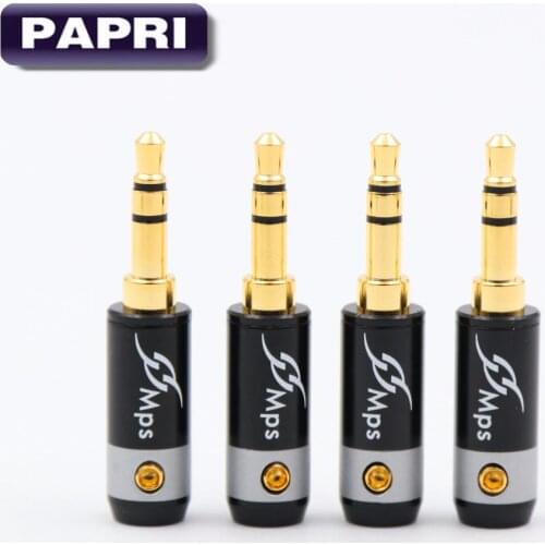 MPS Eagle-4S 3 Poles 3.5MM Pure Brass 24K Gold-Plated Headphone Male Jack Plug For Mobile Phone Ipad laptop Lot/1PCS